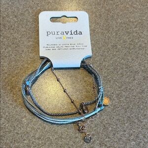 Pura Vida gray and rose gold  Charm Bracelet